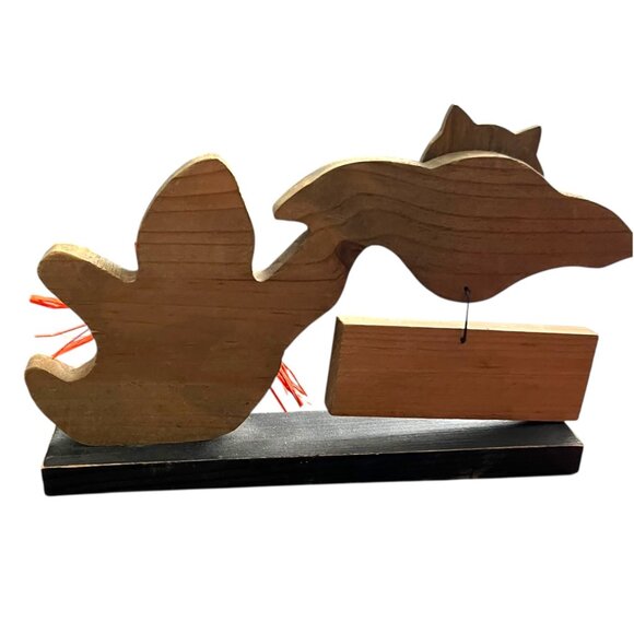 Handmade Happy Halloween Wooden Ghost & Bat Decoration - Picture 5 of 7